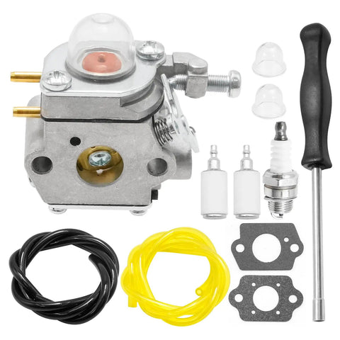 Replacement Carburetor Kit For Bolens And Cub Cadet String Trimmers Includes Fuel Filter Spark Plug Fuel Lines Gaskets And Adjustment Tool Replaces WT973