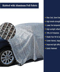 Reflective Aluminet Shade Cloth 70 Percent UV Block Heat Shield for cars, showing aluminum foil fabric detail.