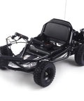 Sandman Go Kart 52cc Gas Powered With 32 MPH Top Speed 9.5 Inch Pneumatic Tires Black Finish, front side view