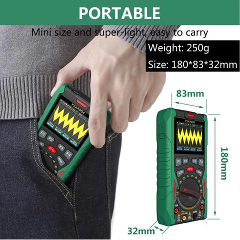 3 In 1 Handheld Oscilloscope Digital Multimeter And Signal Generator Portable Tool With 12 MHz Bandwidth in a pocket