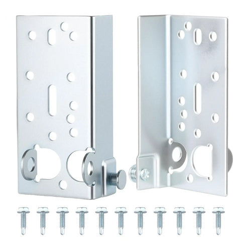 Heavy Duty Garage Door Bottom Roller Bracket With 7/16 Inch Diameter Roller Stem Built Tough Durable Galvanized Steel Bottom Roller Brackets Pair