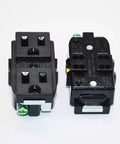 Heavy Duty Nema 5-15R Duplex Wall Outlet Featuring Solid Brass Contacts And UL Certifications for plug and play use.