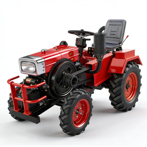 15HP Mini Tractor With Dual Electric And Manual Start For All Weather Reliability, water cooled, compact farm workhorse with work lights
