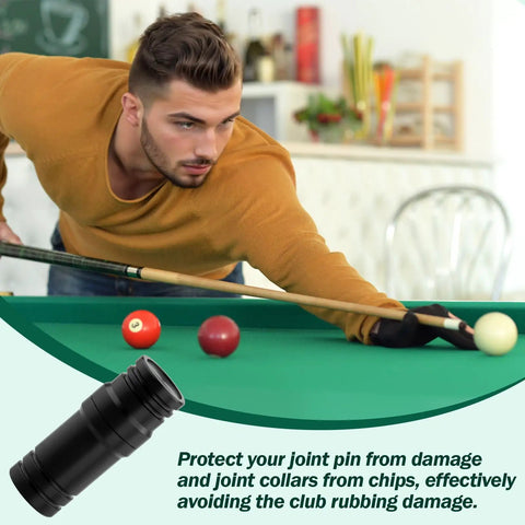 Pro Grade Joint Protector Set for Pool Cues that Shields Shaft and Joint Threads Prevents Joint Pin and Collar Chips