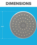 Multifunction Shower Head With ShowerStart Technology For High Pressure Massage And Full Body Spray front view 3.25 inch