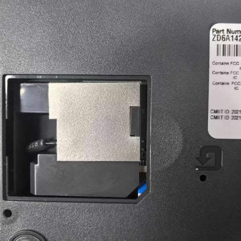 Close-up view of WiFi 802.11ac wireless adapter module for Zebra ZD421 printers, showing installation slot.