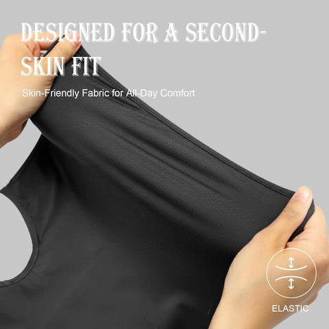Hands stretching black fabric of 6 Pack Ride Ready Lightweight Full Face Ski Masks Balaclavas For Men And Women, UV Protection