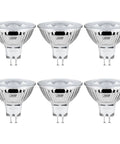 6-Pack MR16 LED Bulbs 50W Equivalent Dimmable 5000K Daylight, 500 Lumens, 22-Year Lifetime, Outdoor Track And Recessed Lighting