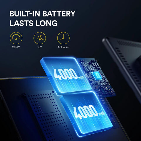 Soft 13 Inch LED Video Light Panel With 8000mAh Battery, circuit board illustration highlights battery capacity.