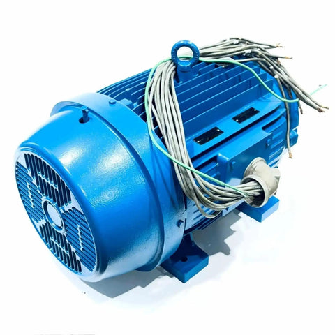 50HP 3 Phase Electric Motor 326TS Frame 208-230V 1770RPM Industrial Grade Replacement For WEG OEM showing front with wires