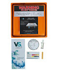 Moisture Tester For Concrete Slabs Calcium Chloride Test Kit 3 Pack Pro Grade With ASTM F1869 Certified Accuracy Easy To Use Water Damage Detector And Moisture Analyzer For Flooring Coatings And Installations kit contents with tray, cup, and instructions