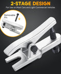 Shop Grade Adjustable Ball Joint Separator Heavy Duty Steel Automotive Tool Beats Rust Tight Joints Spanning One Inch To Two Inches Absolutely No Sweat Guaranteed, showing a 2-stage design.
