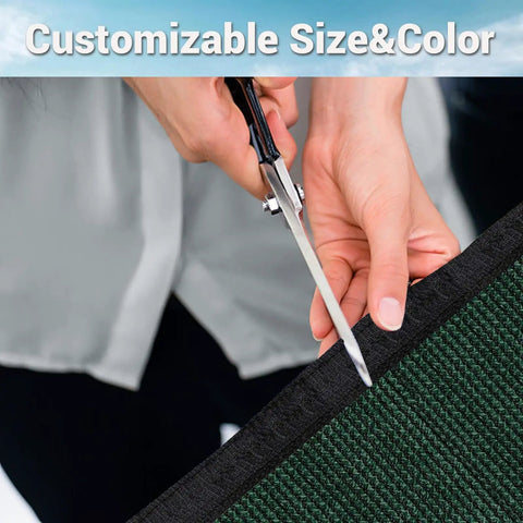Heavy Duty HDPE Privacy Fence Screen With Custom Sizes For Outdoor Shade Coverage On Patios being cut to size