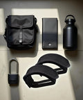 Two Pack Pedal Straps With Toe Clips For Fixed Gear And Kids Bikes Heavy Duty Beam Material shown with bag and lock