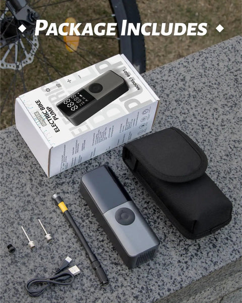 Must Have Portable Bike Pump With Digital Gauge Inflates To 150 Psi, Automatically Stops At Set Pressure, Perfect For Road, Mountain, E-Bike And Motorcycle, Fits Presta Schrader And Dunlop Valves, LCD Readout