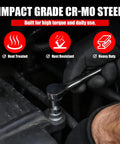 Low Profile Impact Socket Adapter Set For Tight Spaces With Cr Mo Steel Ratchet Converters To Go From 1/4 In To 3/8 In, 3/8 In To 1/2 In, 1/2 In To 3/4 In And 3/4 In To 1 Inch Like A Total Boss used in engine bay