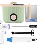 All In One Candle Making Kit With A 3 LB Melting Pot Heat Gun Digital Thermometer Digital Scale Wick Trimmer Pro DIY Tools For Adults