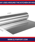 Heavy Duty Aluminum Foil Roll 12 Inch By 1000 Feet Long Industrial Strength Commercial Grade Food Wrap For Home And Food Service Use Extra Long Length Strong Silver