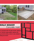 Plus Size Concrete Path Maker Molds No Skills Needed 20 By 20 By 1.8 Inches Reusable Stepping Stone Pavers in use outdoors.