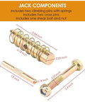 DIY Friendly All In One Lift Jack Repair Kit FK One with climbing pins, springs, cross pins, shear bolt, and nut, gold finish