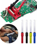 31 Piece Back Probe Kit With Banana Plug To Copper Alligator Clip Test Leads Insulation Piercing Probes And Nickel Plated Clips Automotive Diagnostic Wires Set For Car Repair Circuit Testing And Electrical Troubleshooting including colorful probes and clips shown with green circuit board