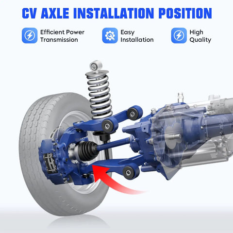 Mazda Front Right CV Axle Shaft Assembly For Mazda 3 2005 2013 And Mazda 5 2006 2010 Auto Trans Only Passenger Side CV Joint Replacement 66-8173 showing front suspension install position