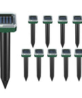 Solar Powered Pest Shield Kit 10 Pack Waterproof Outdoor Repellent For Lawns And Gardens That Fends Off Moles Voles Gophers