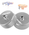 Dope Aluminum Alloy Flywheels Mod Kit For Nerf Stryfe CS18 Oblique Cage Compatible, metal flywheel set with silver finish