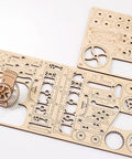 Hands-On Mechanical Tram Line Wooden Model Kit From Town Series, 3D Puzzle Assembly With Realistic Details, Laser-Cut Plywood Build For DIYers, Great Gift For Techies And Craft Fans; laser-cut plywood parts