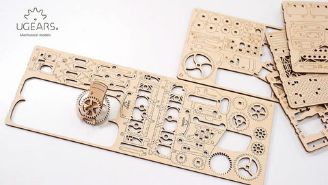 Hands-On Mechanical Tram Line Wooden Model Kit From Town Series, 3D Puzzle Assembly With Realistic Details, Laser-Cut Plywood Build For DIYers, Great Gift For Techies And Craft Fans; laser-cut plywood parts