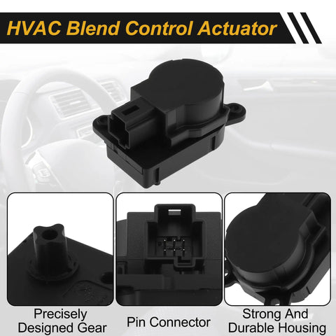 Grab This Quality Hvac Heater Blend Door Actuator And Get Your Rides Cabin Air Working Again For Buick Lacrosse Regal Camaro Caddy Srx Cars With Oe 13372987 Straight Swap Installation Saves Major Bucks At The Shop Today. Image shows actuator with housing and pin connector.