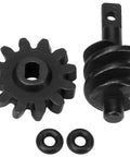 Overdrive Helical Gear Set 2-12T For 1/24 Axial SCX24 Crawler Upgrades With Steel Worm Gears Steel parts close-up