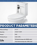 Heavy Duty Eight Count Toilet Fill Valve Replacement Kit Black Adjustable Flushing Tank Refill Stopper Assembly built tough with specs.