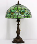 Tiffany Style Stained Glass Table Lamp With 12 Inch Shade And 19 Inch Tall Antique Bronze Base UL Listed Reading Light