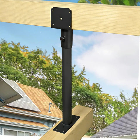 Three Pack Roof Riser Brackets Adjustable Saddle Rise 3.6 Inch, 16.5 Inch Height, Heavy Duty Galvanized Steel Pergola Brackets For Patio Covers, Weatherproof And Rust Resistant