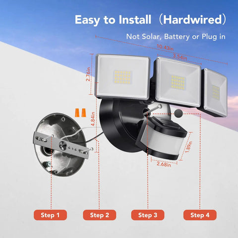 Heavy Duty 4500 Lumen Motion Sensor Outdoor Flood Lamp Delivers Crisp Illumination Without Glare Nonsense Features Rock Solid 180 Degree Coverage And 50 Foot Detection Range To Level Up Your Driveway Or Yard Security Game