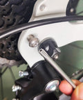 Using Beefy 9 Piece Torx And Allen Wrench Set With Short Arm Hex Keys T10 To T50 In Chrome Vanadium Steel for bike repair.