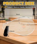 Precision Router Base Plate Delivering Dead Nuts Alignment And Killer Stability For Compact Woodworking Compatible With Dewalt DwP611 And Dcw600B Single Handle Routers, 6x9 inch size.