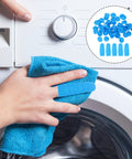 Built Tough And Wicked Comfy Blue Nitrile Finger Sleeves Protective Covers For Electronic Cleanroom And Wound Care Reusable Anti Static Industrial Safety Gloves 100 Piece Pack Smooth Finish, hand using sleeve on laundry.