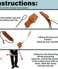 Instruction steps using Recurve Bow Stringer Tool For Easy Stringing No Fuss Quick String Install Longbow Stringer