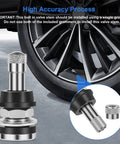 Wlnynir 6-pack tire valve stems, 1-1/2 inch Schrader, brass tubeless valves, high 200 PSI, fits 0.453/0.625 in rims.