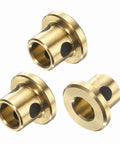 uxcell 3pcs brass flange sleeve bearings, 5 mm bore x 7 mm OD x 8 mm height, oilless graphite bushings