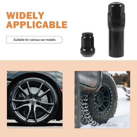 Heavy Duty 21 Piece Steel Wheel Lug Nuts With Anti Theft Hex Design Badass Wheel Lock Killer Grip For Hassle Free Car Wheel And Tire Swap showcasing black lug nuts and stylish car wheels.