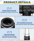 10 Pack 3 Way Push To Connect Pneumatic Fittings Tee For Tube To Tube Connections Black Plastic Quick Lock features