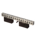 Insulated Ground Bar With 14 Terminal Positions For Isolated Neutral And Ground, Non Metal Base, angle view