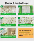 Planting and growing process for Easy Setup Indoor Hydroponic Growing System With 30 Plant Tower And Built In Pump Kit instructions.