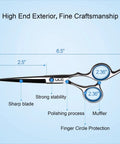 Pro Grade Hair Cutting Scissors And Thinning Shears Kit for Barbers, 6.5 inch Japanese stainless steel, right-handed design.