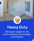 Brown Rosin Masking Paper Roll 36 Inch By 166 Feet 69 Pound Heavy Duty Floor Protection For Painting Moving Renovation And Construction 100 Percent Recycled Thick Floor Covering Made In USA Great Drop Cloth Alternative used in construction site