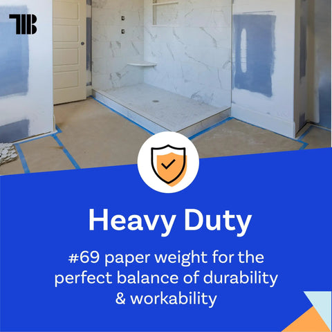 Brown Rosin Masking Paper Roll 36 Inch By 166 Feet 69 Pound Heavy Duty Floor Protection For Painting Moving Renovation And Construction 100 Percent Recycled Thick Floor Covering Made In USA Great Drop Cloth Alternative used in construction site