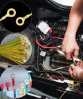 Top Shelf Heavy Duty Non Insulated Ring Terminals Solid Brass O Style Wire Connectors Pro Pack M3 M4 M5 M6 M8 M10, installing in vehicle.